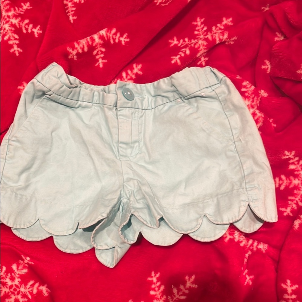 Scalloped Light Blue Women's Shorts